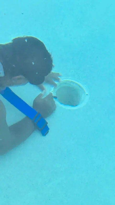 Diving to the main drain.